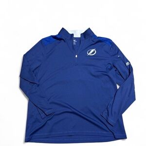 Tampa bay Lightening blue pull over quarter zip sweat shirt size 2XL
